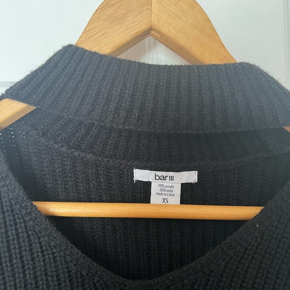 Bar III Cut out Key Hole Black Sweater XS - Picture 4 of 6